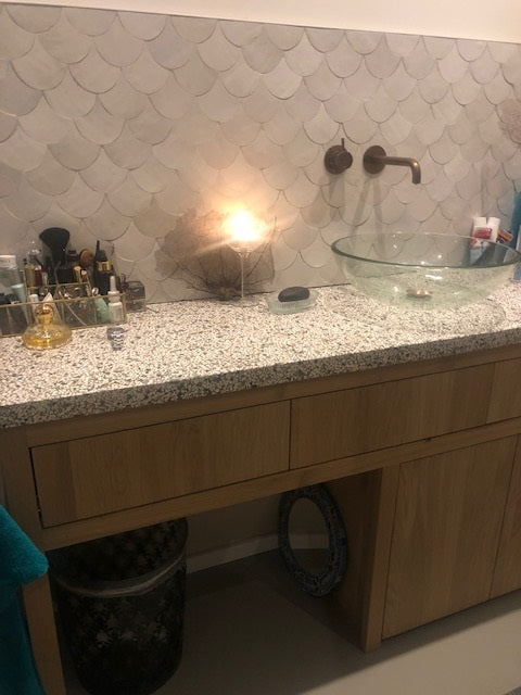 Zellige Blanc Poisson Echelles