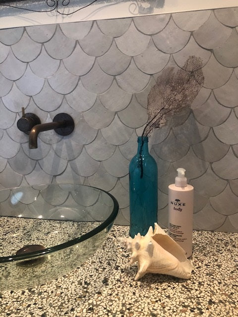 Zellige Blanc Poisson Echelles