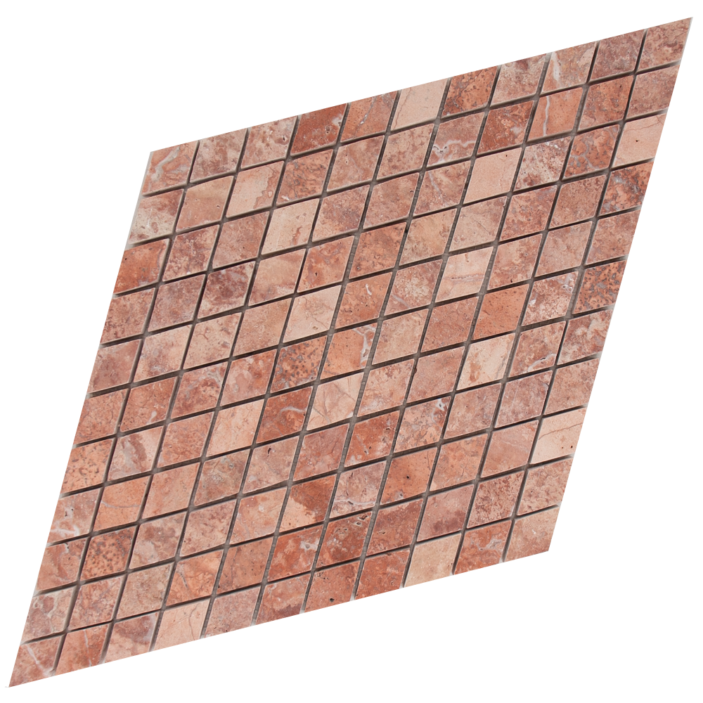 SAM Mosaic Diamond Red Travertine