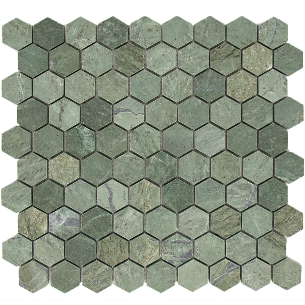 Mosaic Hexagon Plain Green Light