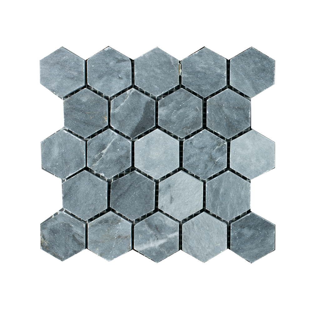 MINI SAM Mosaic Hexagon Plain Blue Stone