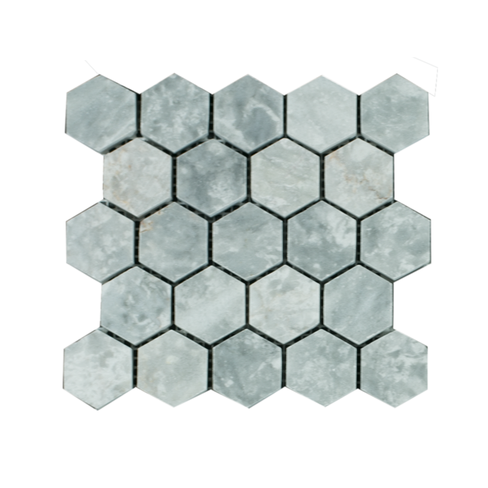 MINI SAM Mosaic Hexagon Plain Silver Shadow
