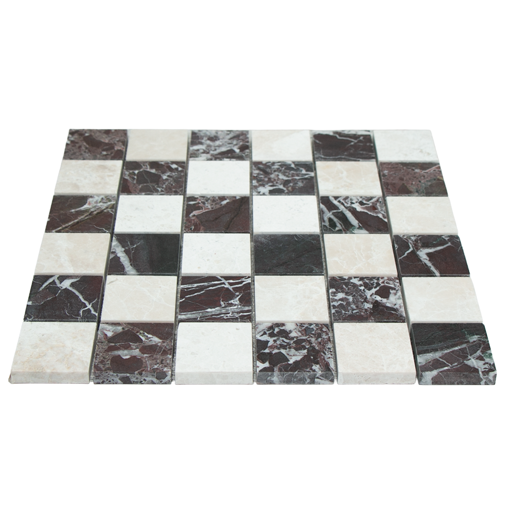Mosaic Square Bottocino - Rosso Levanto