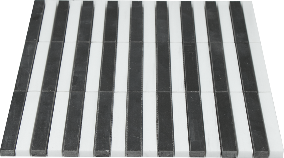 Mosaic Kitkat Stripe Black White