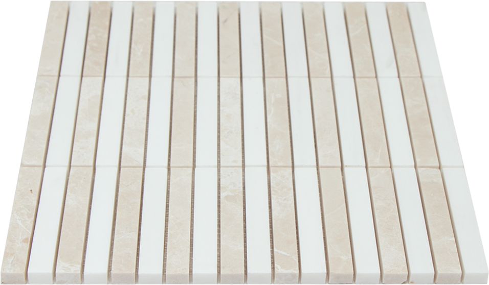 Mosaic Kitkat Stripe Cream White