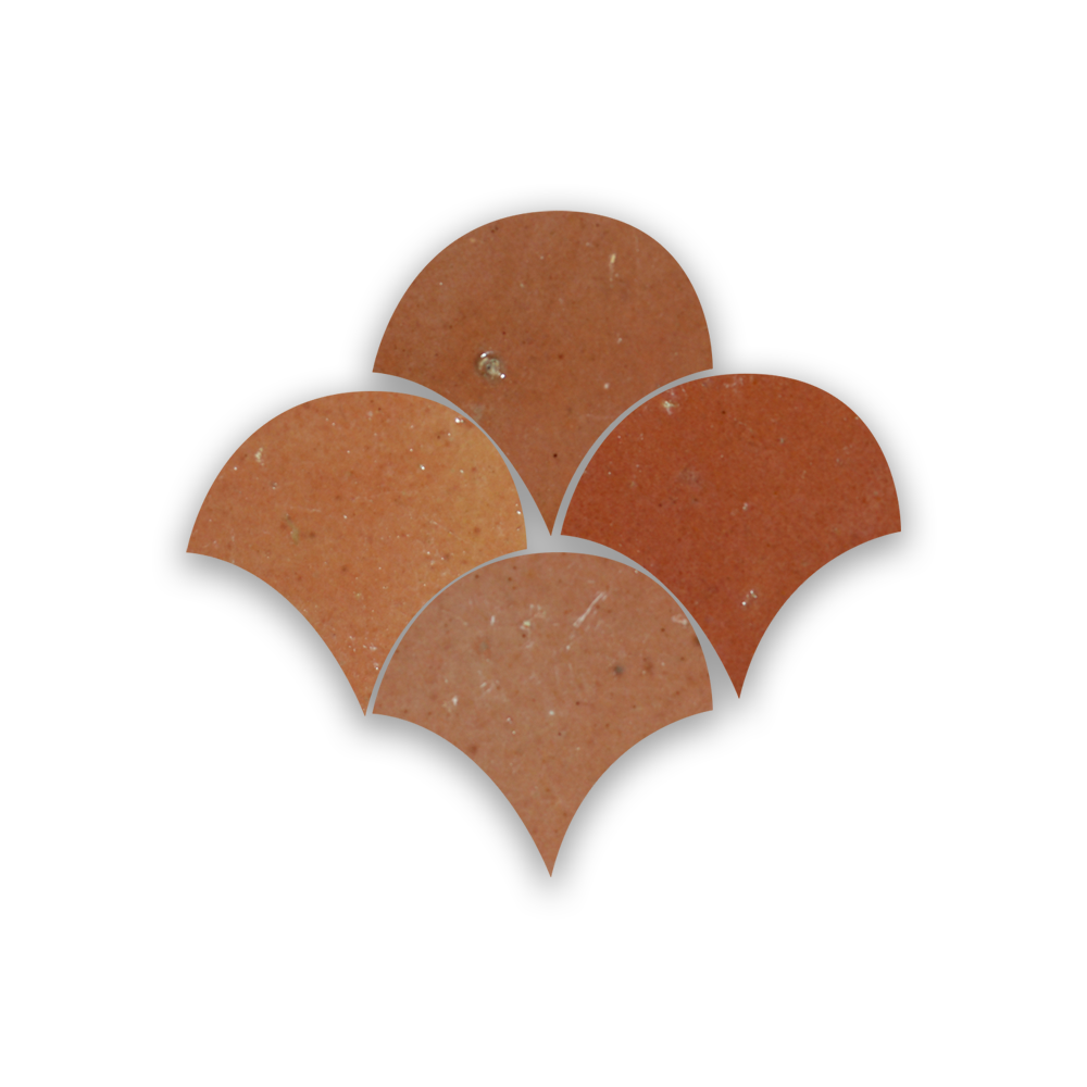 Zellige Rose Rouge Poisson Echelles