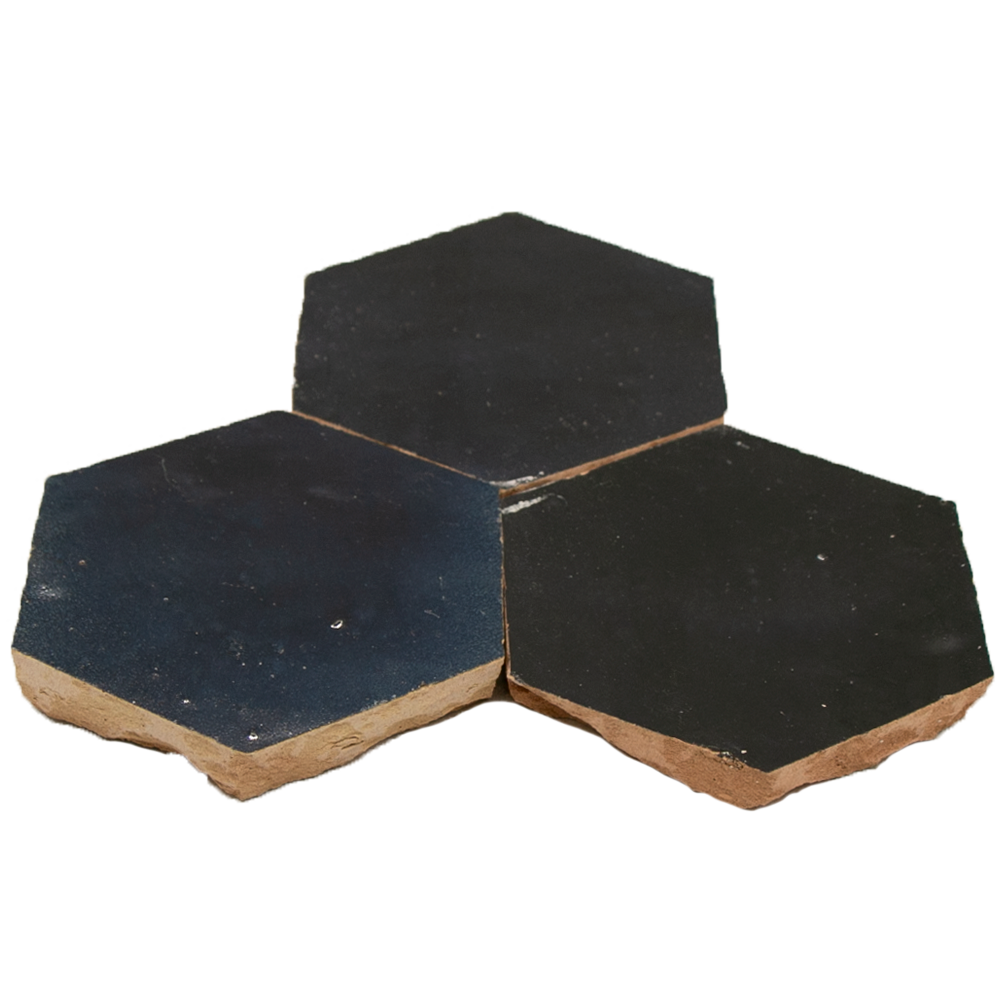 Zellige Bleu Nuit Hexagone