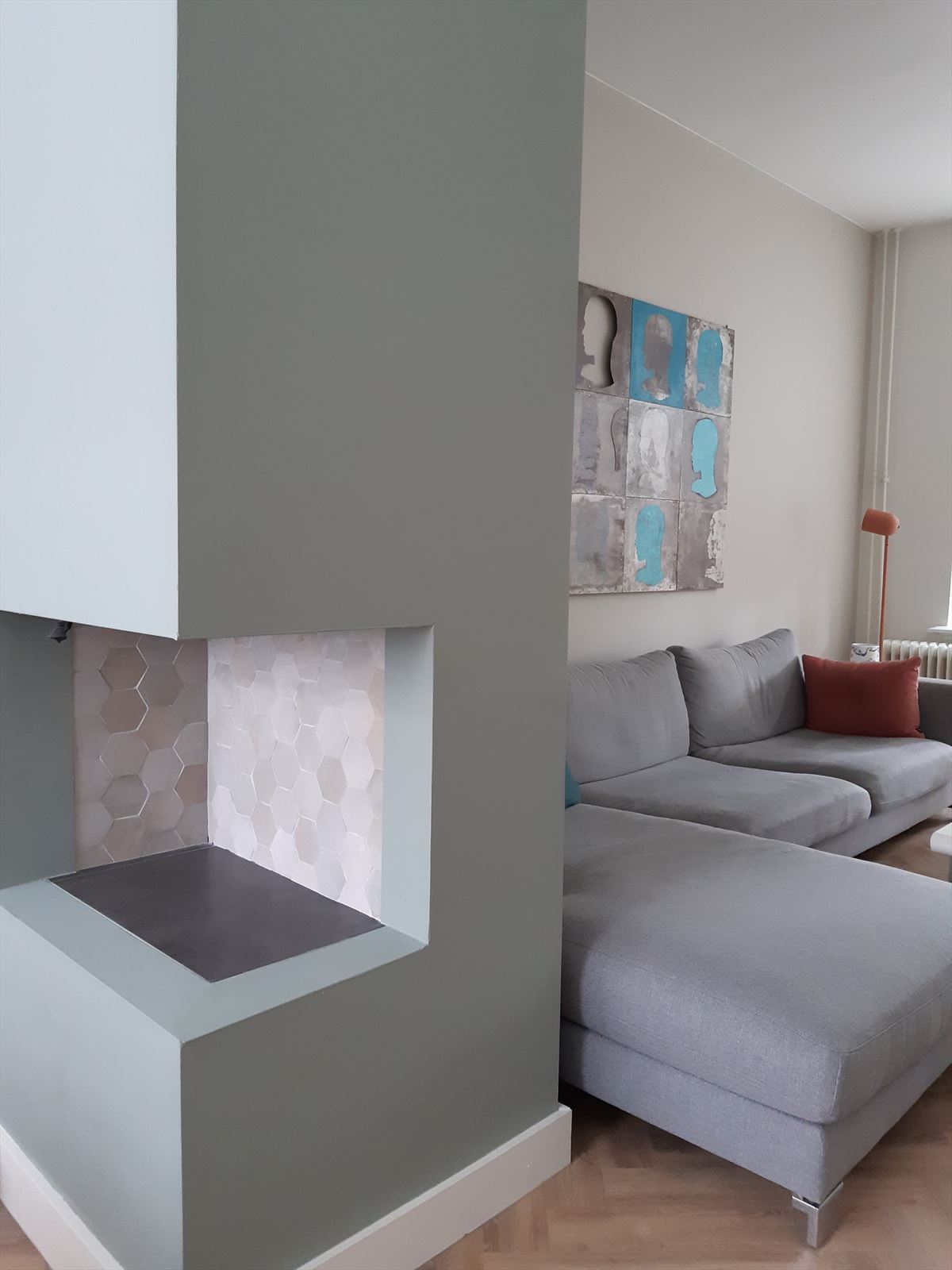 Zellige Gris Rose Hexagone