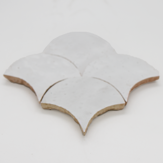 SAM Zellige Neige Blanc Poisson Echelles