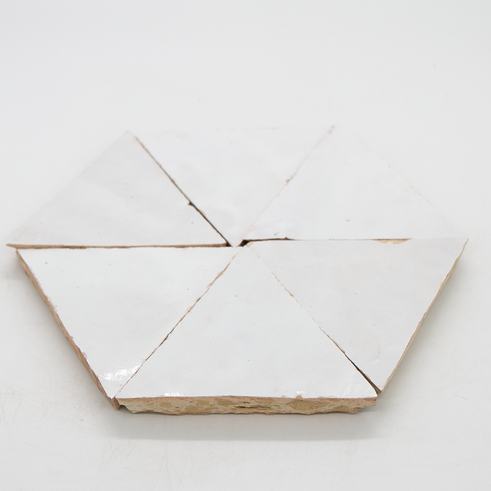 Zellige Neige Blanc Triangle