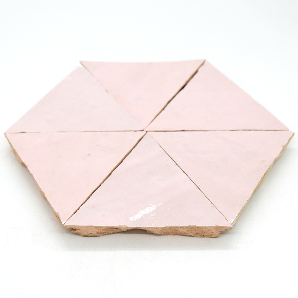 Zellige Pastel Rose Triangle