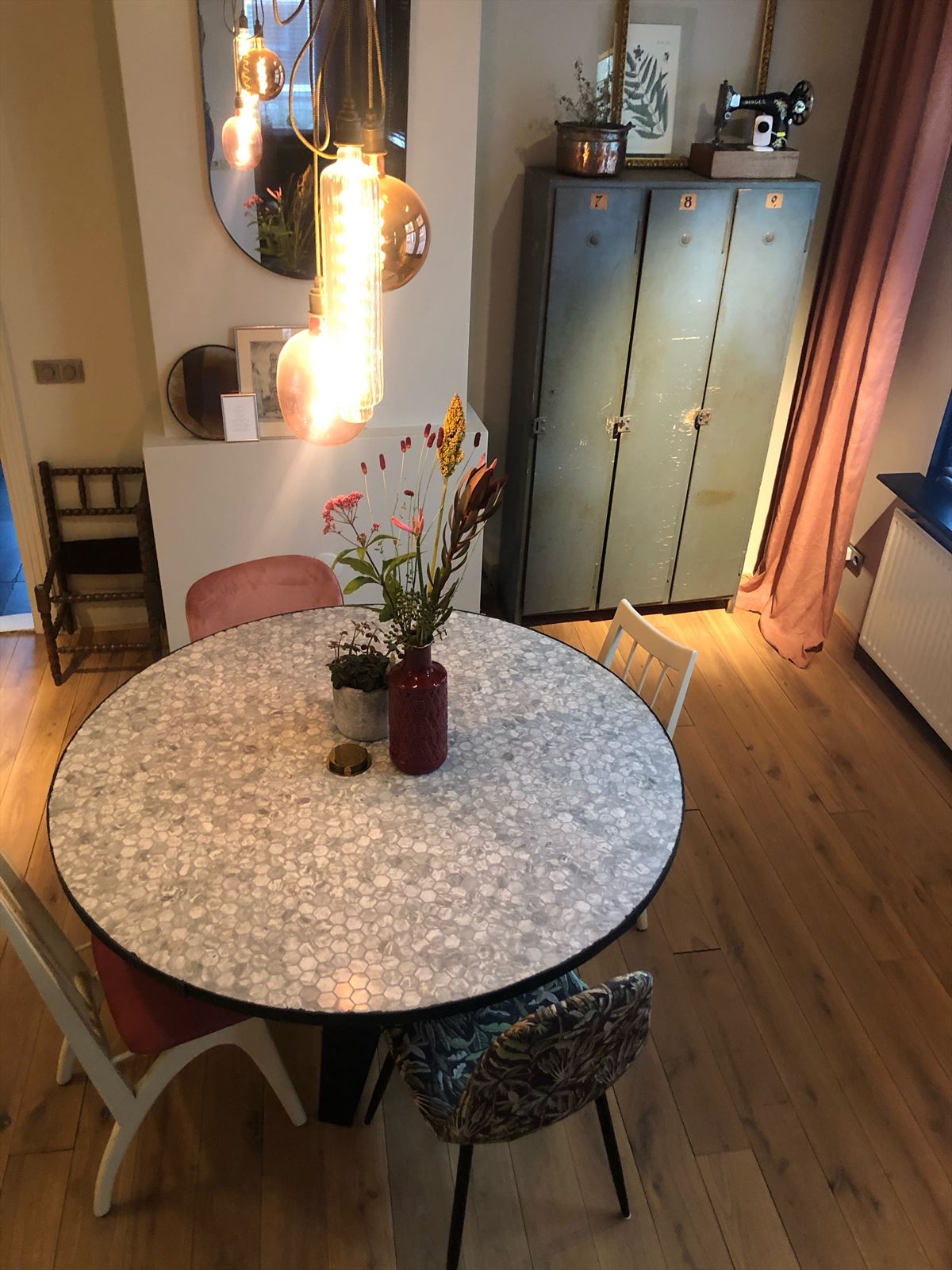 Mosaic Hexagon Plain Silver Shadow