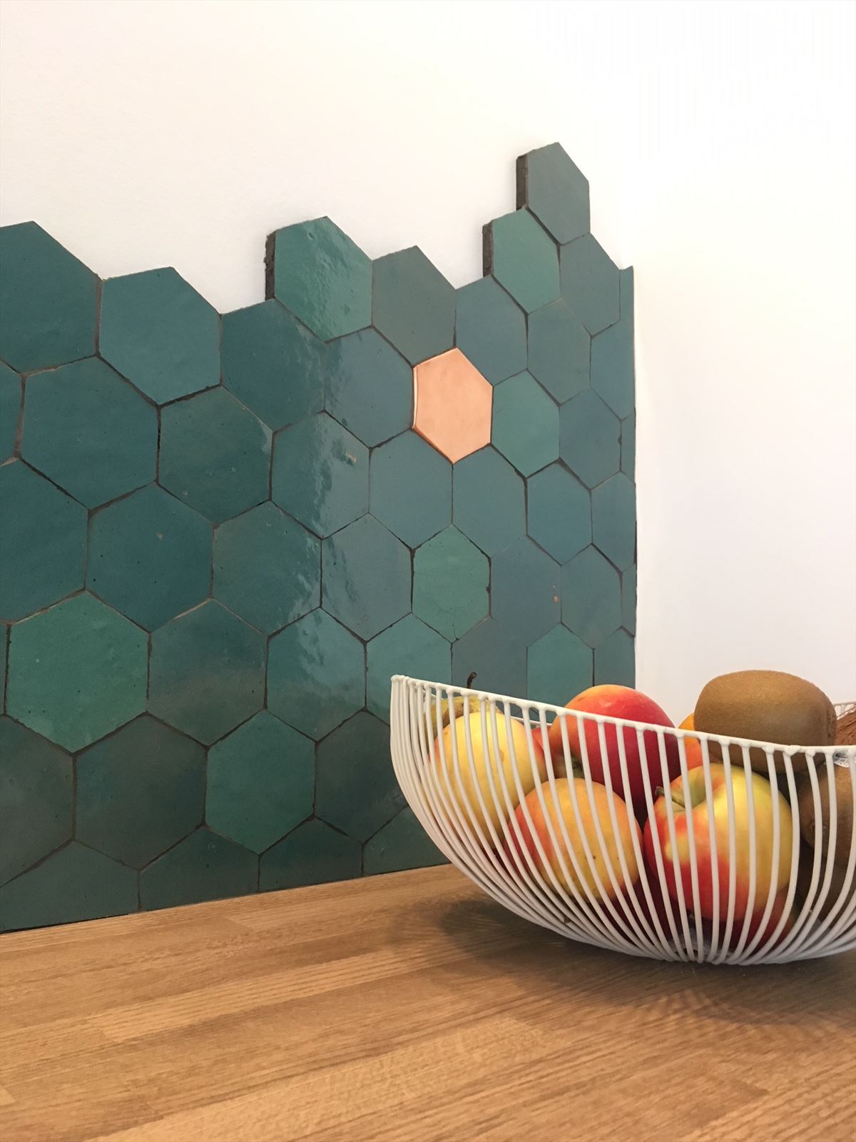 Zellige Atlas Petrol Hexagone