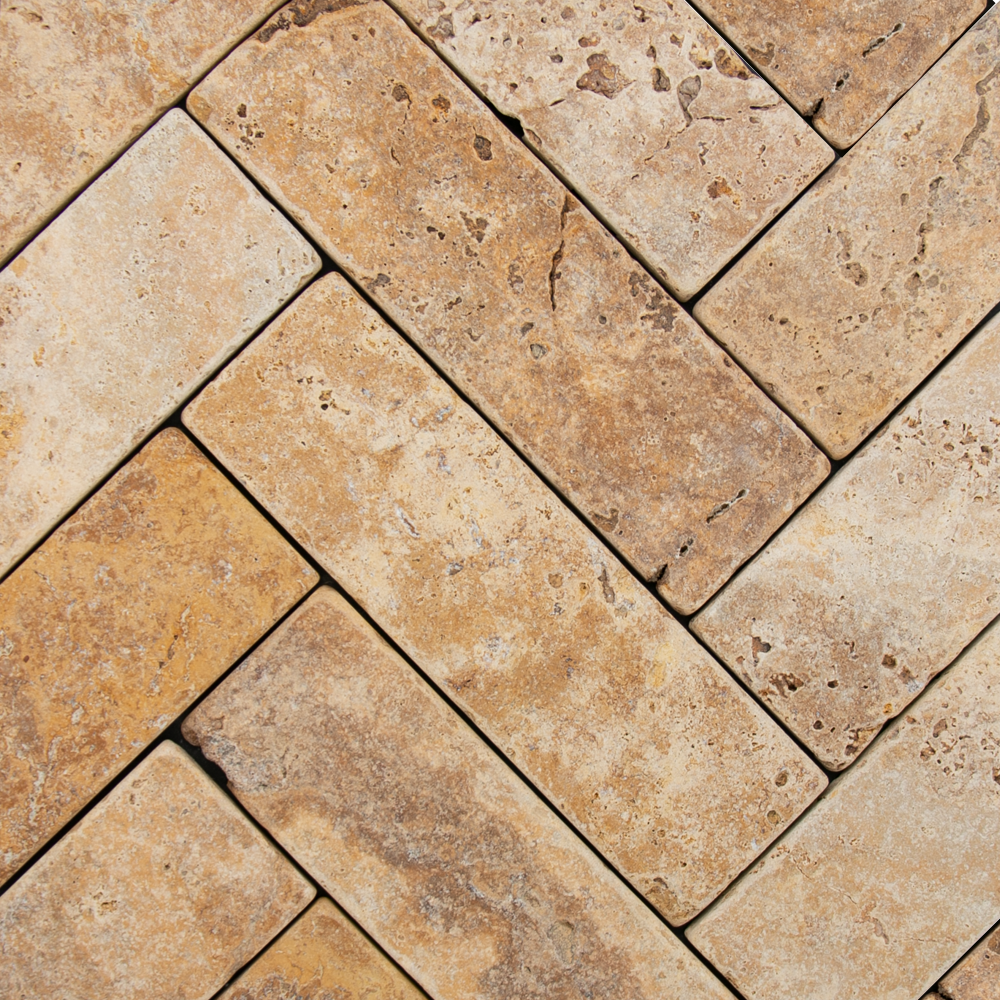 Brick Yellow Travertine