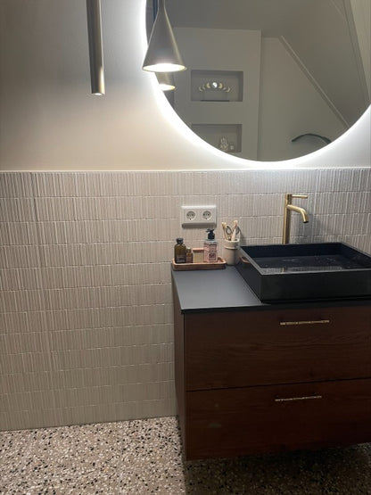 Lands White Mini Stripes