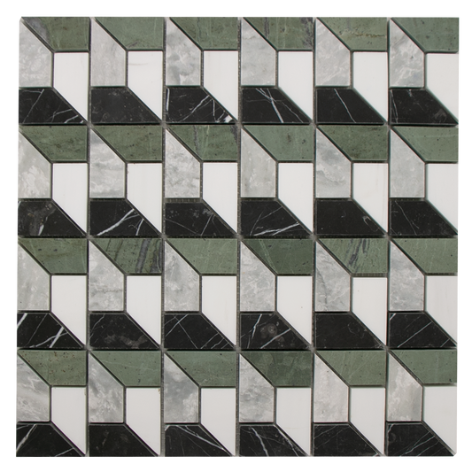 Mosaic 3D Grey Green