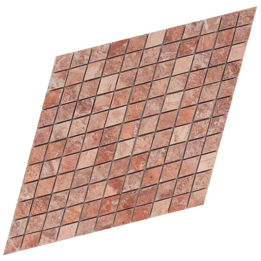 SAM Mosaic Diamond Red Travertine
