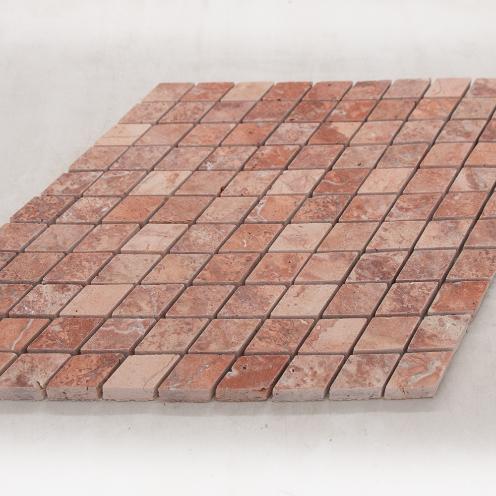Mosaic Diamond Red Travertine