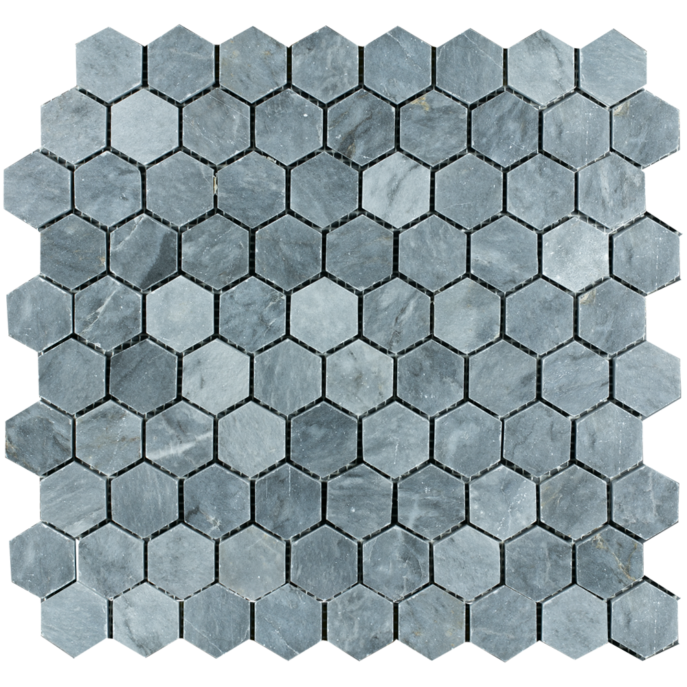 SAM Mosaic Hexagon Plain Blue Stone