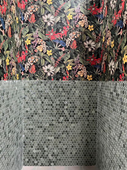 Mosaic Hexagon Plain Green Light