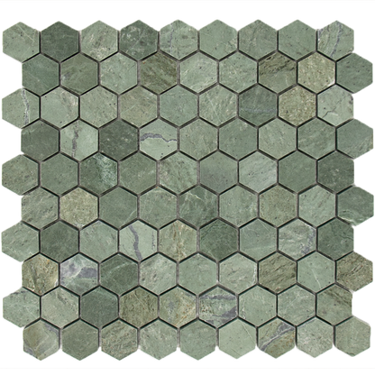 Mosaic Hexagon Plain Green Light
