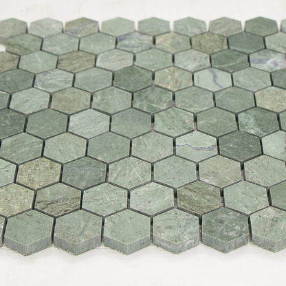 Mosaic Hexagon Plain Green Light