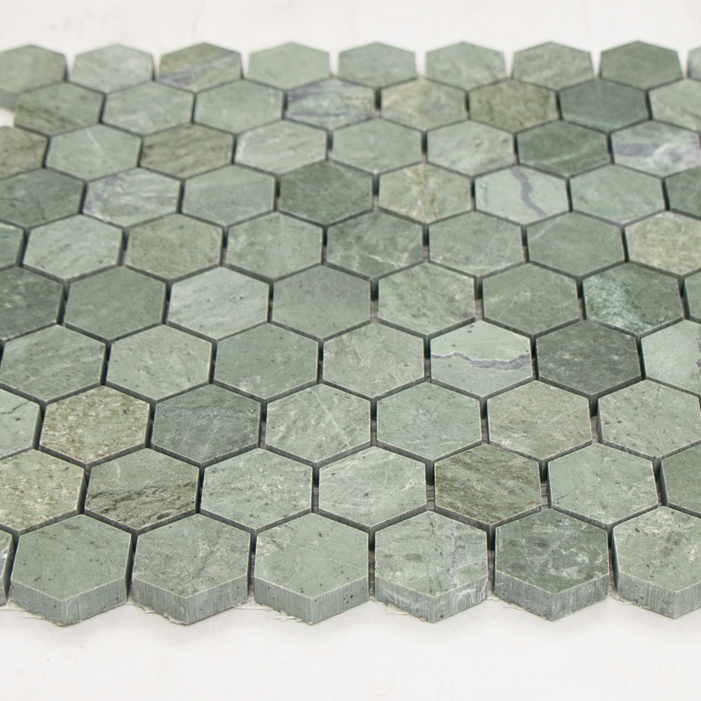 Mosaic Hexagon Plain Green Light