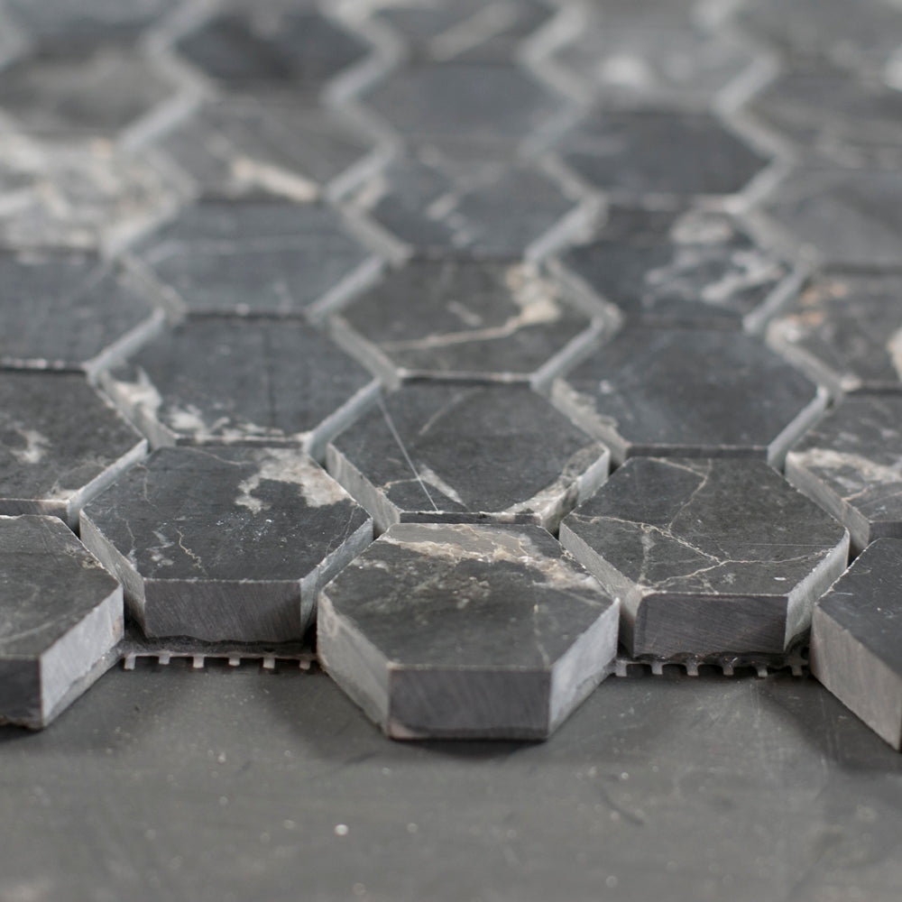 Mosaic Hexagon Plain Toros Black