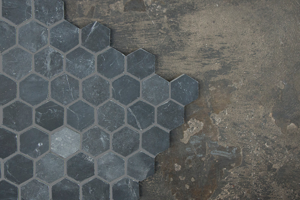 Mosaic Hexagon Plain Toros Black