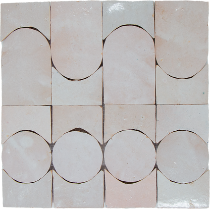 Zellige Gris Rose Soleil