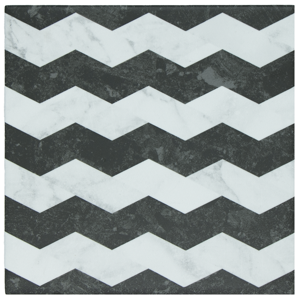 SAM Wufto Zigzag Black White