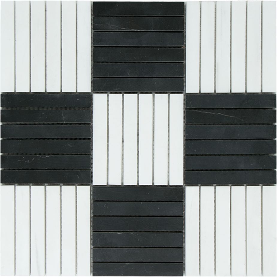 Mosaic KitKat Block Black White