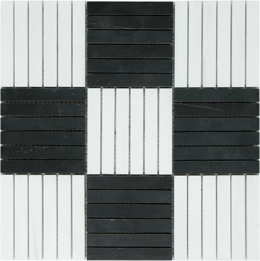 Mosaic KitKat Block Black White
