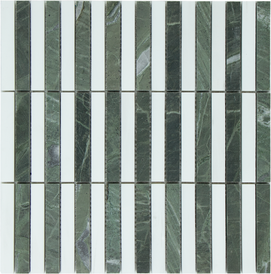 SAM Mosaic Kitkat Stripe Green White