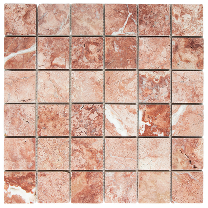 Mosaic Square Red Travertine