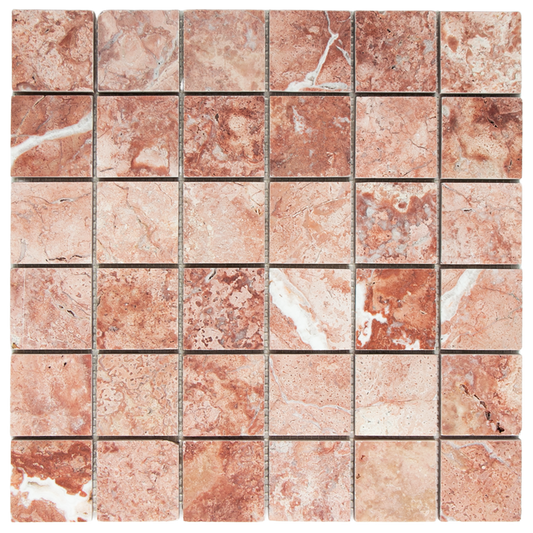 Mosaic Square Red Travertine