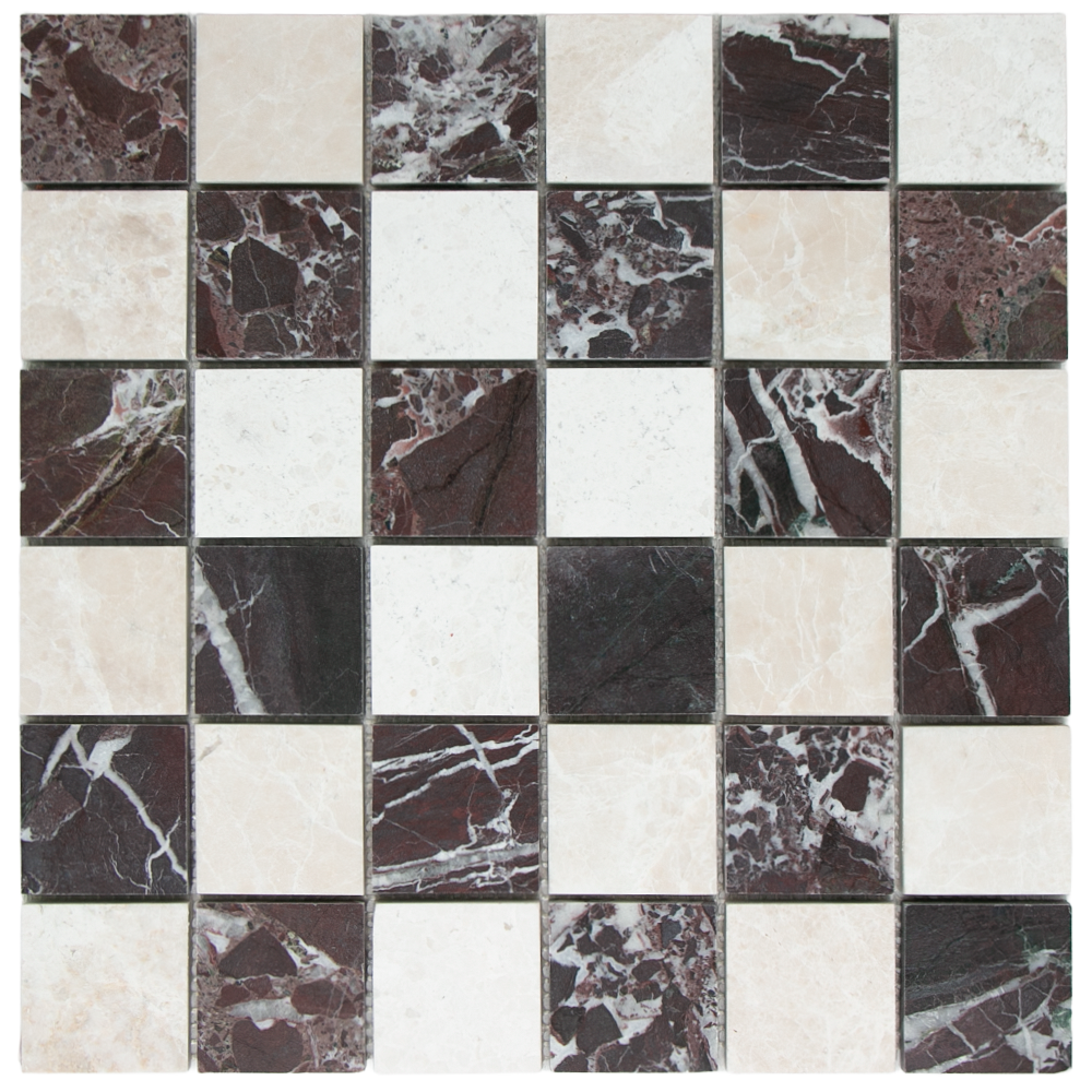 Mosaic Square Bottocino - Rosso Levanto