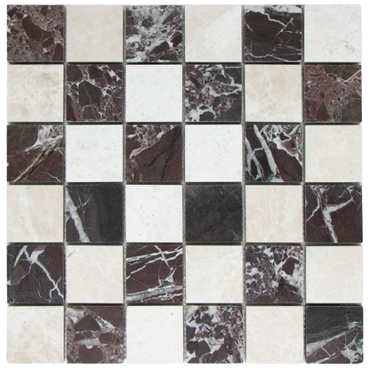 Mosaic Square Bottocino - Rosso Levanto