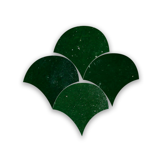 Zellige Vert Mousse Poisson Echelles
