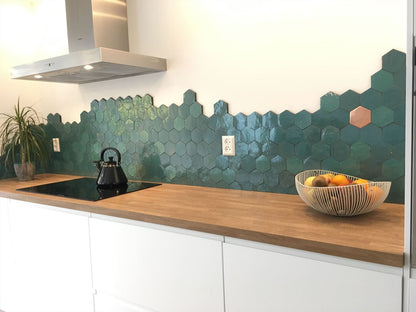 Zellige Atlas Petrol Hexagone