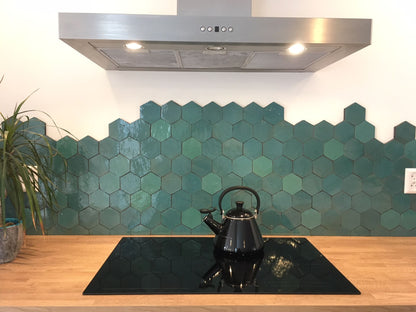 Zellige Atlas Petrol Hexagone