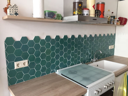 Zellige Atlas Petrol Hexagone