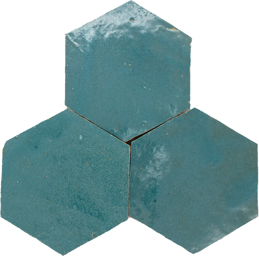 SAM Zellige Atlas Petrol Hexagone