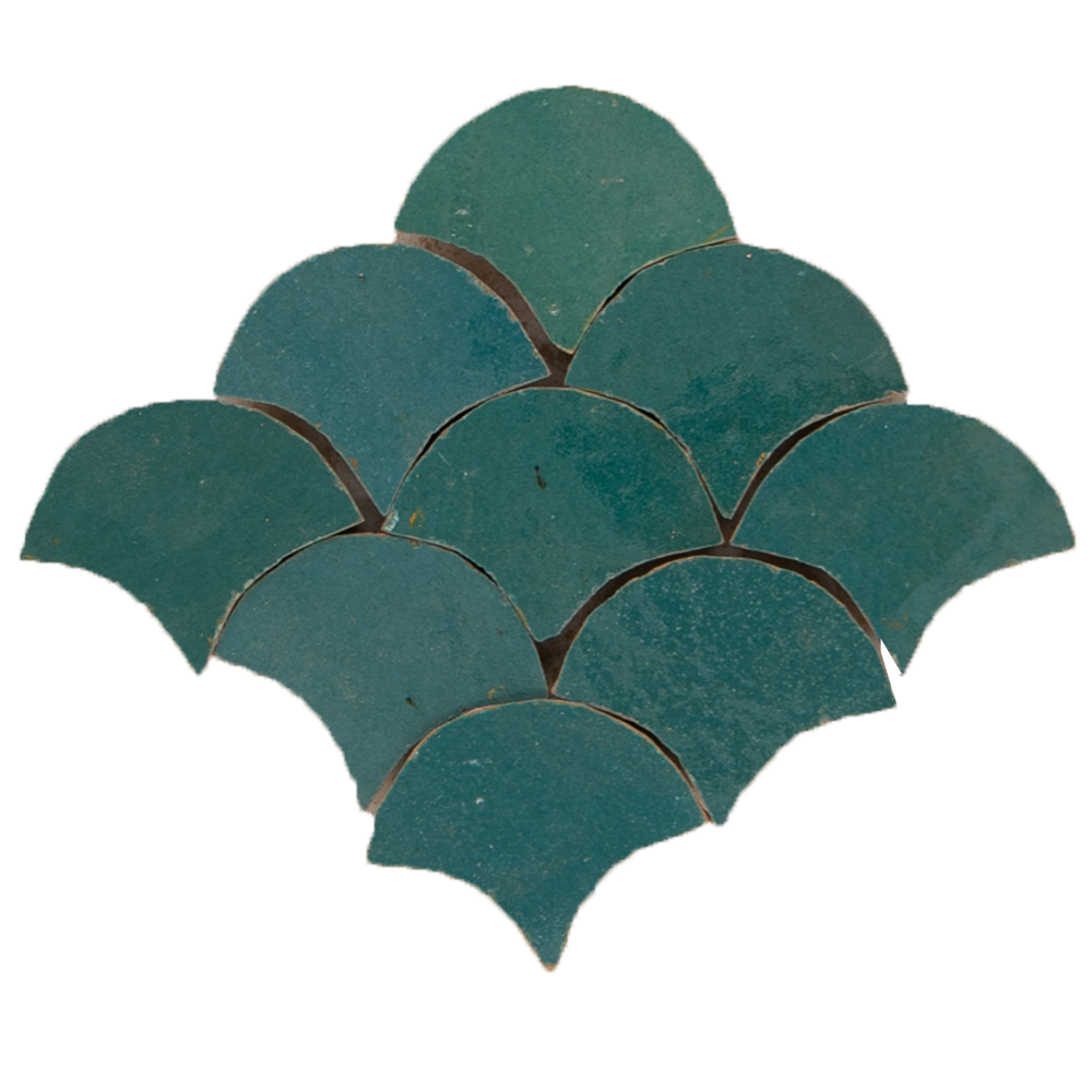 Zellige Atlas Petrol Poisson Echelles