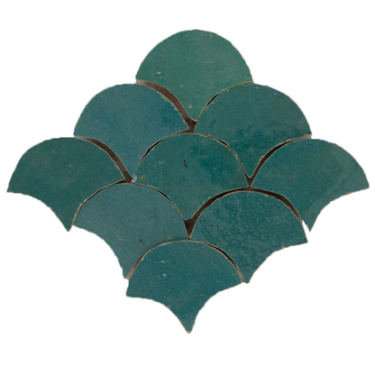 Zellige Atlas Petrol Poisson Echelles