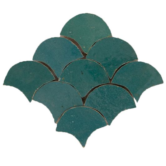 Zellige Atlas Petrol Poisson Echelles