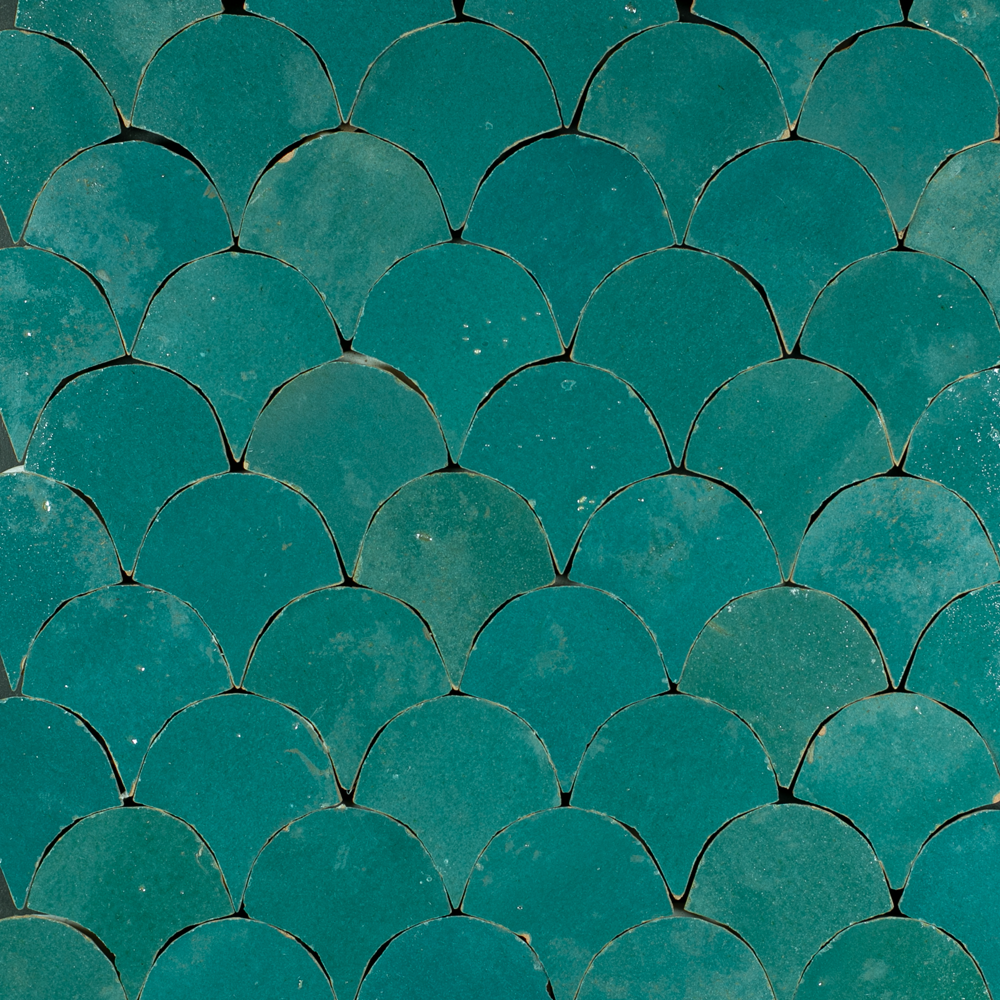 Zellige Atlas Petrol Poisson Echelles