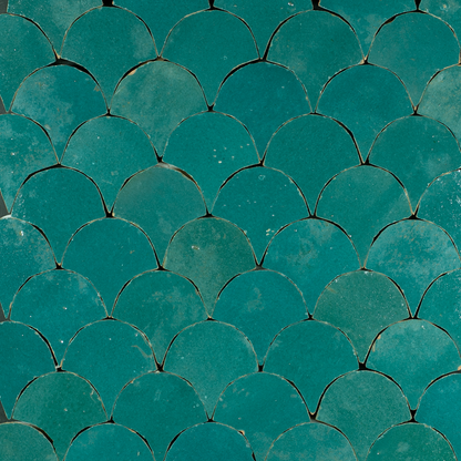 Zellige Atlas Petrol Poisson Echelles