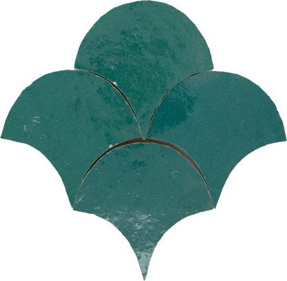 Zellige Atlas Petrol Poisson Echelles