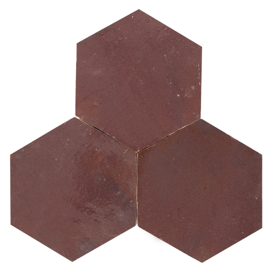 SAM Zellige Aubergine Clair Hexagone